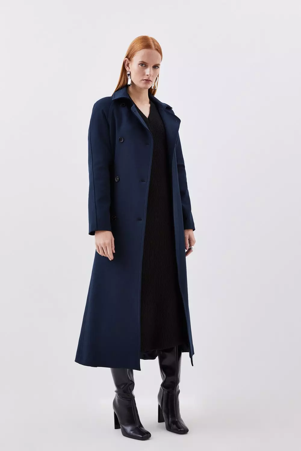 Karen millen navy on sale coat